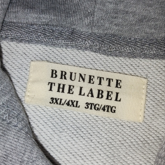 NWT Brunette the Label 3XL-4XL Middle Sister Full Zip Hoodie, Classic Gr… - Picture 7 of 14